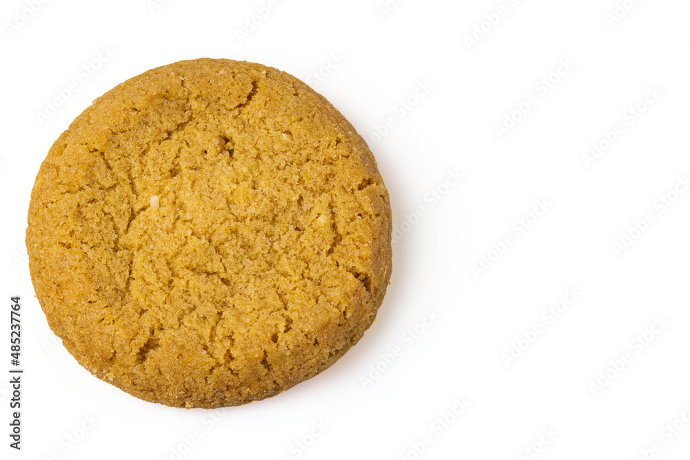 Macro view of a oatmeal cookies isolated on a white background. Macro view of a oatmeal cookies isolated on a white background.