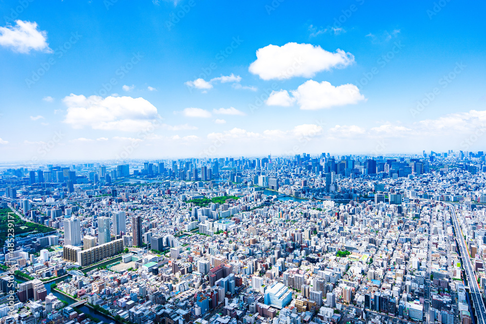 東京都市部・空撮写真