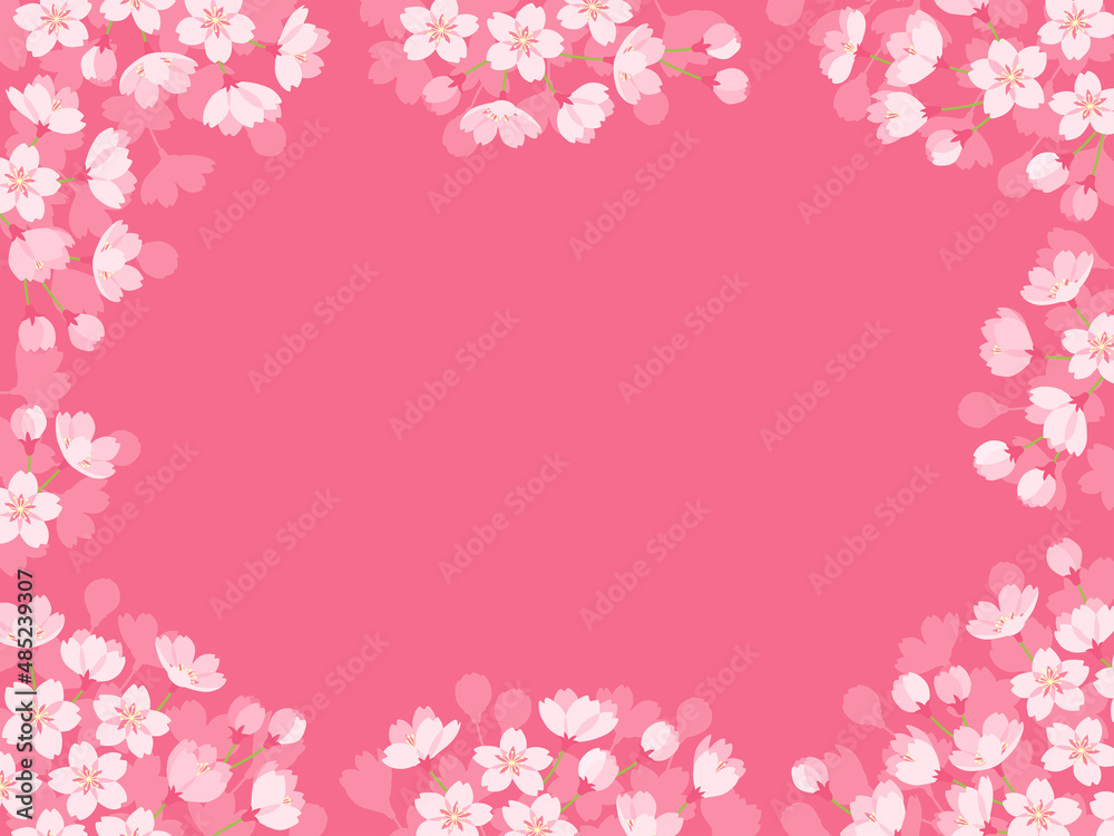 濃いピンクの桜の背景