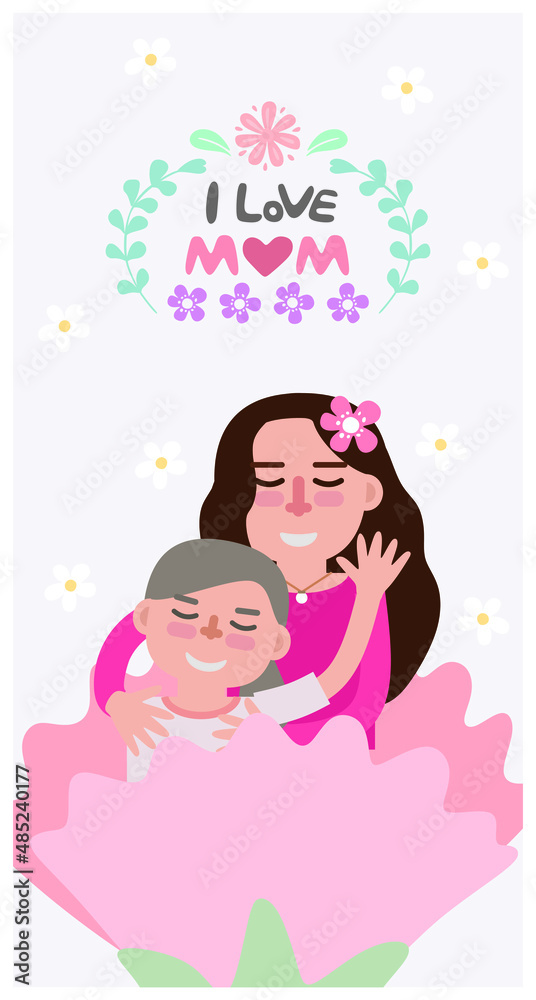 Mother's Day gift illustration for various graphic design and advertising applications. Mother's Day gift illustration for various graphic design and advertising applications.