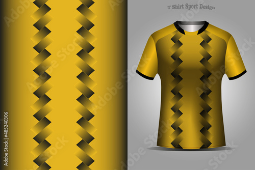 Soccer jersey design for sublimation. t-shirt sport design template, Soccer jersey mockup for football club. Fabric uniform front and back view