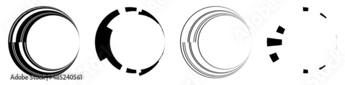 Slika na platnu Set of abstract circle graphic