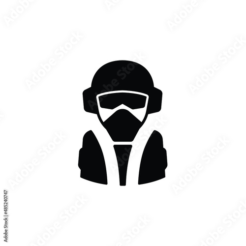 fighter aircraft pilot icon vector isolated on white, person sign and symbol illustration.