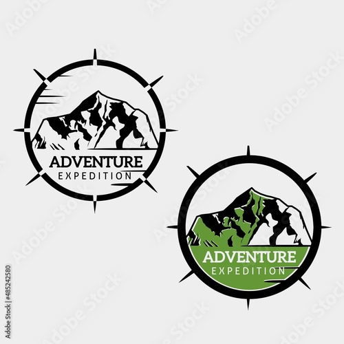 Expedition adventure logo design template, outdoor logo vector.