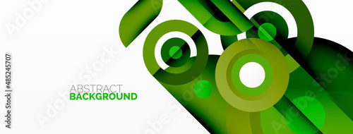 Rings and circles geometric abstract background for wallpaper, banner, backdrop