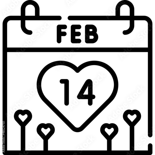 Love and valentines day icon for loved once