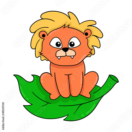 bear is welcoming spring, doodle icon image kawaii