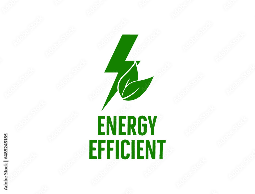 Energy-efficient and green energy icon vector illustration Energy-efficient and green energy icon vector illustration