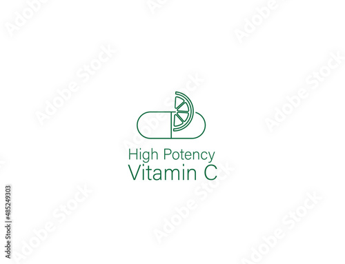 High potency vitamin c icon vector illustration 