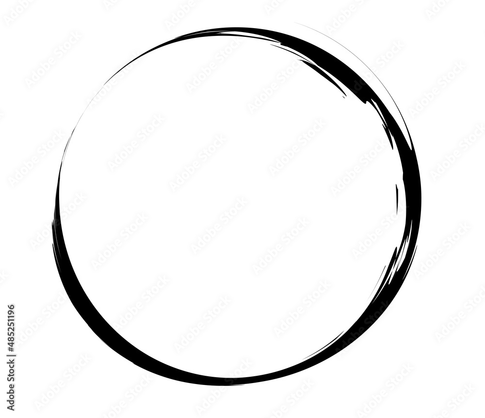 Paintbrush, paint stroke circle element Paintbrush, paint stroke circle element