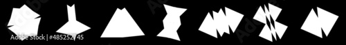 Simple abstract geometric form(s), shape(s). Random, angular vetor design element