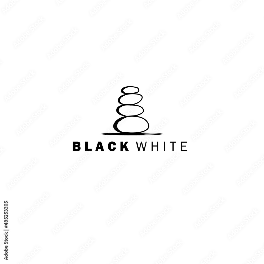 Balance stone spa logo vector illustration design icon Balance stone spa logo vector illustration design icon