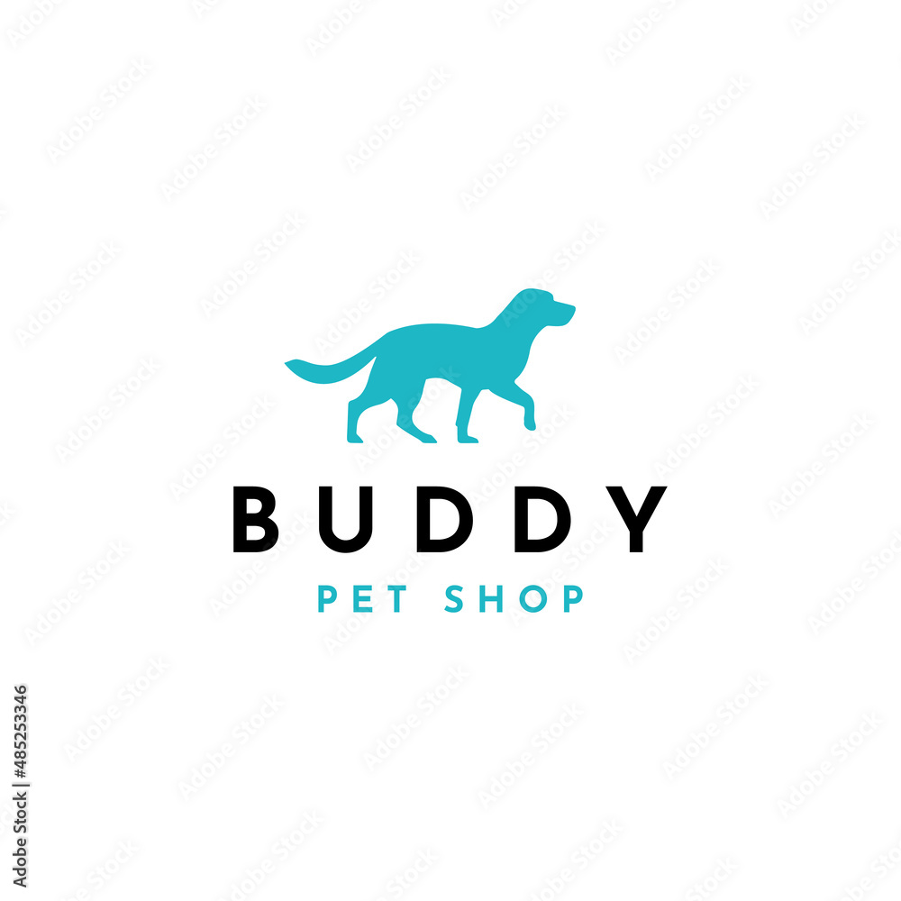 Dog logo and icon design vector design template