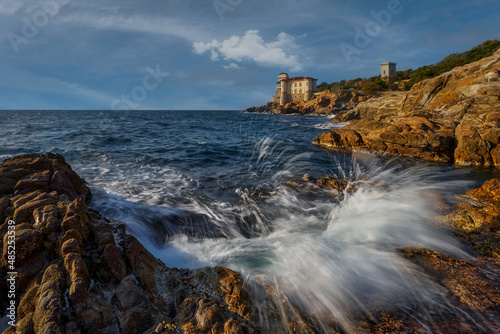 Castle Boccale is a charming Italian town in the province of Liguria, Italy. A fragment of architecture 
