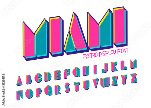 90s 80s Style Geometric Font. Bauhaus Modern Typography. Font for events, promotions, logos, banner, monogram and poster