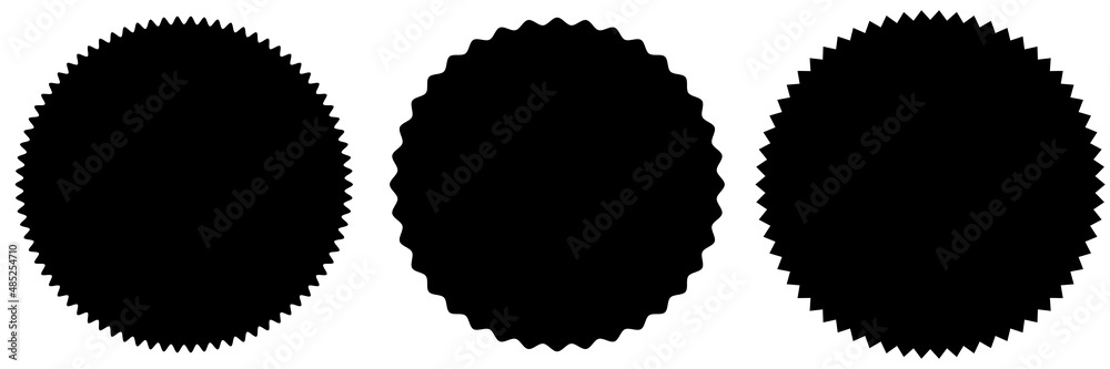 Starburst, sunburst price tag, label icon with blank, empty space. Price flash button, pin shape