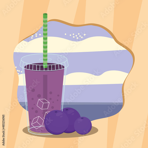 smoothie fruit blueberry