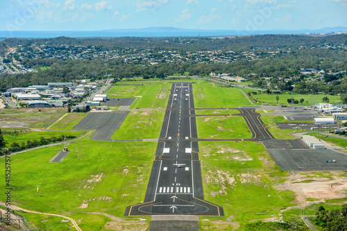 Aerial view of Gladstone Airport runway photo