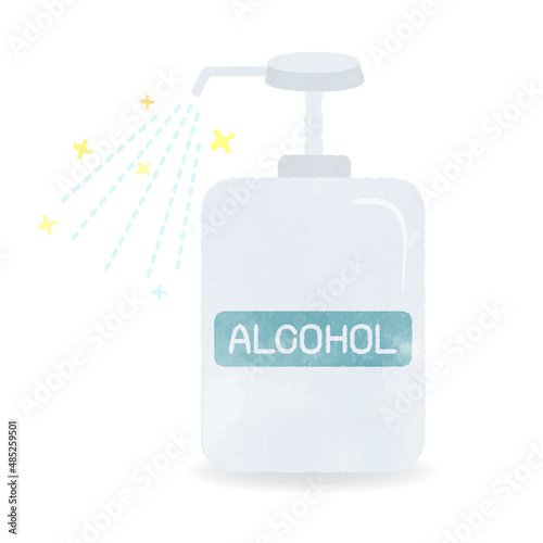 Disinfectant spray bottle with cute alcohol