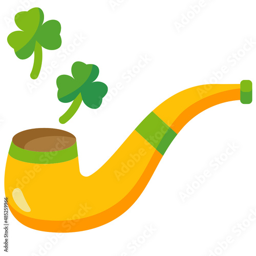 smoking pipe flat icon