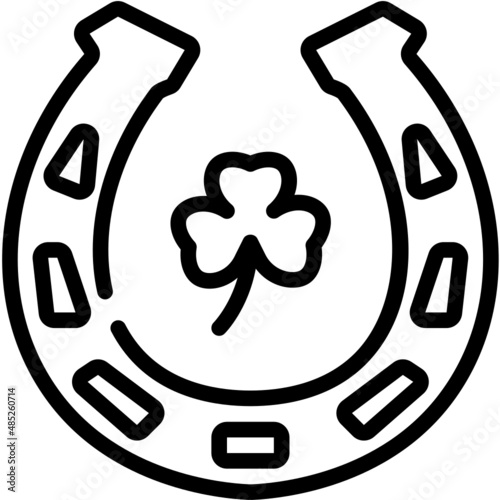 horseshoe line icon