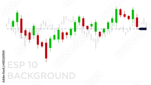 candlestick chart in stock market isolated with white background, Forex trading graphic design concept, financial investment for good business
