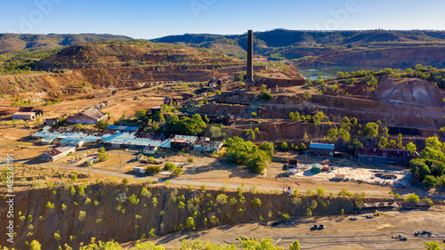 Horizontal shot of Mount Morgan Mine