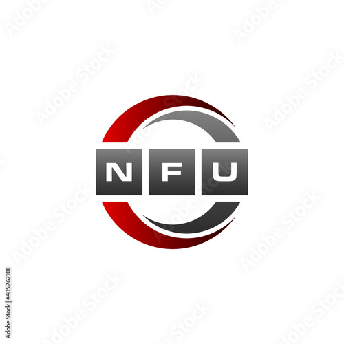 NFU Letter Initial Logo Design Template Vector Illustration photo