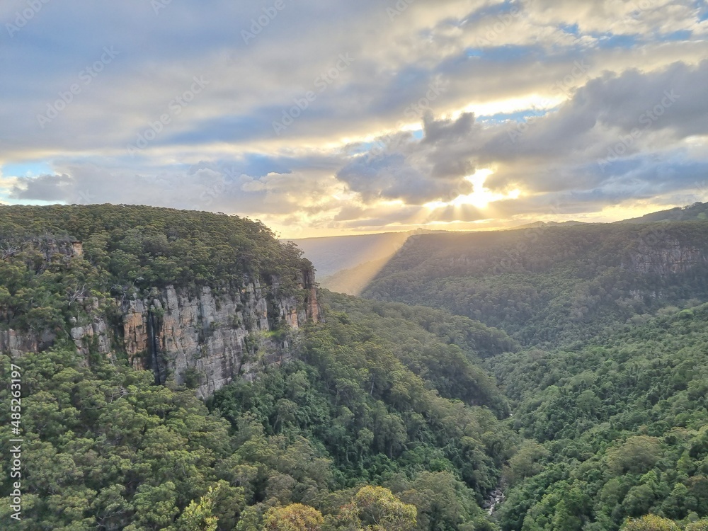Obraz premium Blue Mountains national park in New South Wales in summer 2022