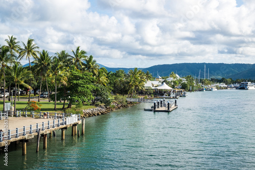 Building structures at the Port Douglas marina photo