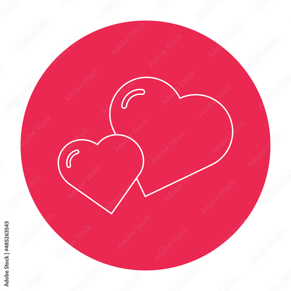 Double Heart Vector icon which is suitable for commercial work and easily modify or edit it