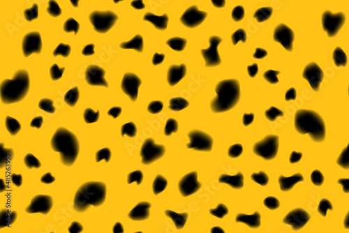 Cheetah fur yellow and black abstract simple seamless pattern