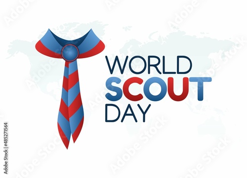 vector graphic of world scout day good for world scout day celebration. flat design. flyer design.flat illustration.