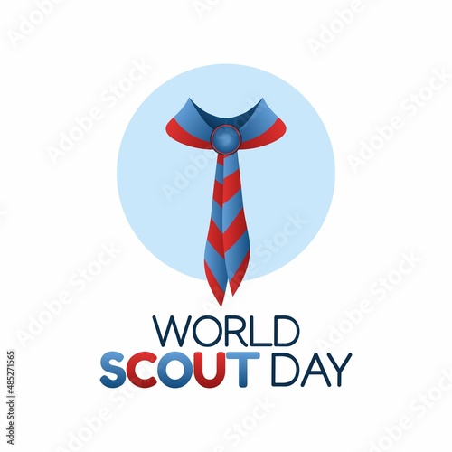 vector graphic of world scout day good for world scout day celebration. flat design. flyer design.flat illustration. photo