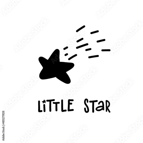 Cute star with the phrase "little star"