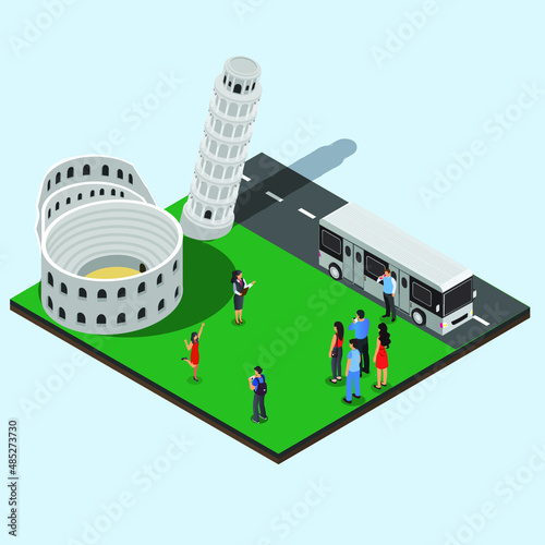 isometric 3d vector illustration concept banner, website, landing page, ads, flyer template
