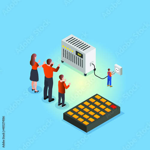 isometric 3d vector illustration concept banner, website, landing page, ads, flyer template