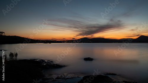 sunset over the lake