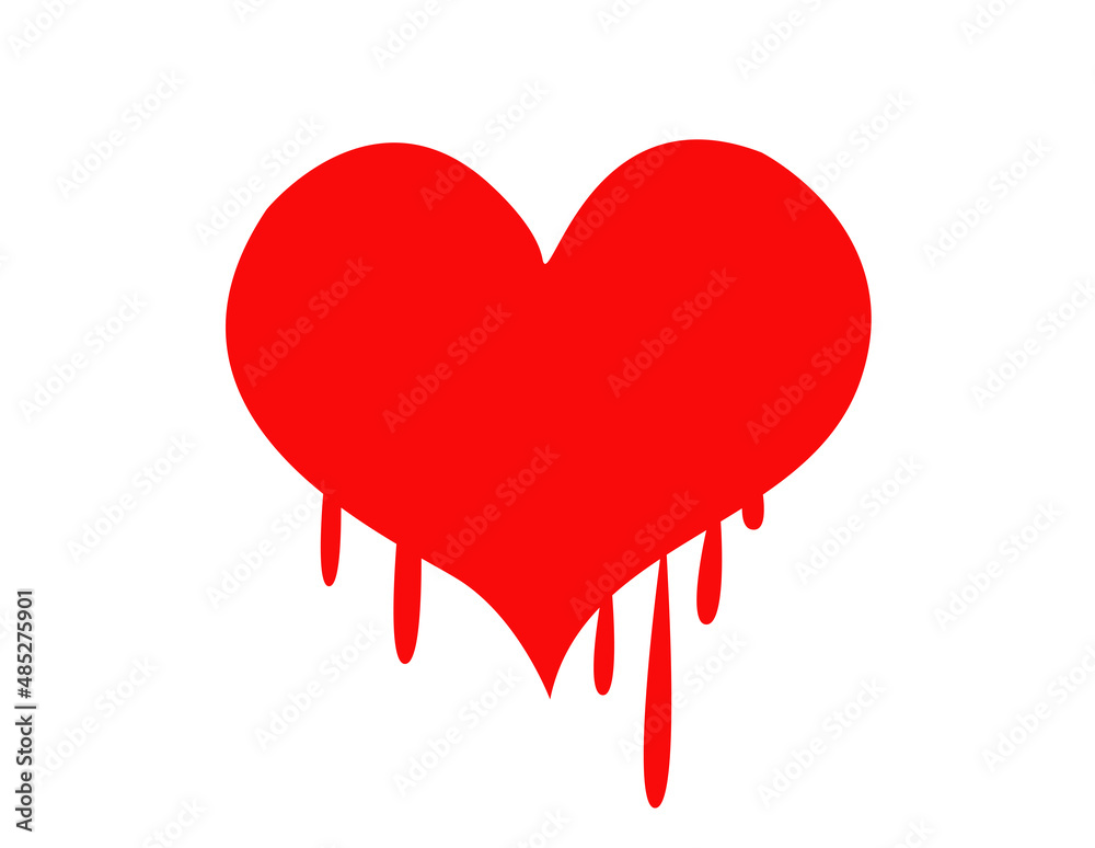 bleeding heart vector illustration