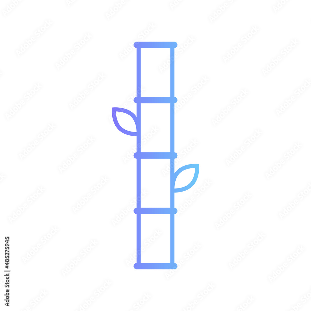 Bamboo vector icon with gradient