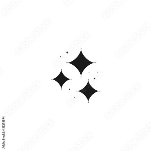 Glittering stars, sparkles. Vector illustration. Magic fireworks. Bright Stardust or constellation. Wizard spell.