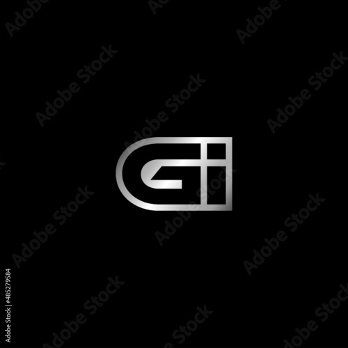 GI Letter Initial Logo Design Template Vector Illustration