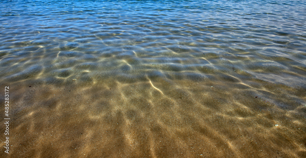 Sea abstract or rippled water texture background. Calm water surface texture with splashes and waves. Abstract nature background. Surface of blue ocean water. Sea abstract or rippled water texture background. Calm water surface texture with splashes and waves. Abstract nature background. Surface of blue ocean water.