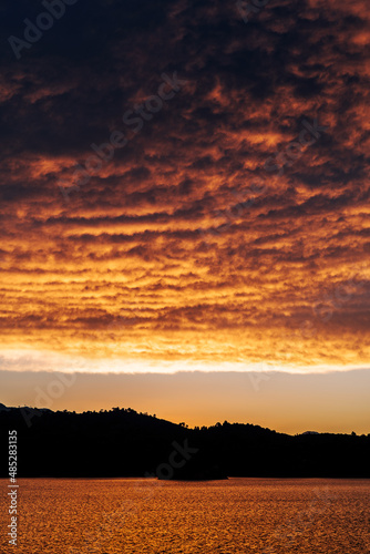 orange sunset over the lake © SWOF.ph