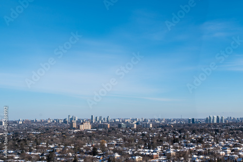 Toronto skyline views from Finch ave east and don mills