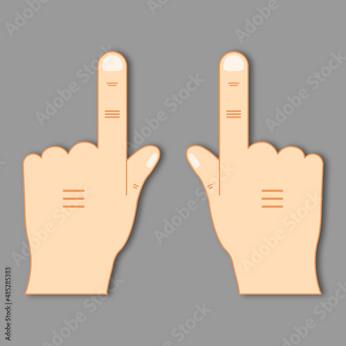 Palms of hands with fingers