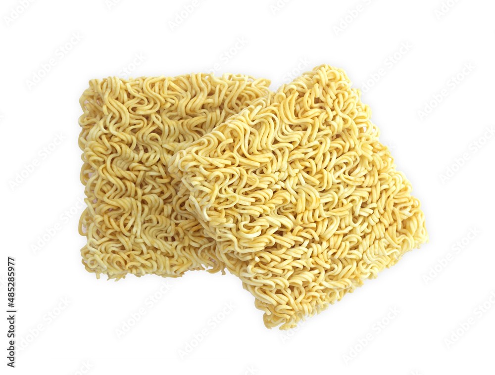 yellow instant noodles isolated on white background yellow instant noodles isolated on white background