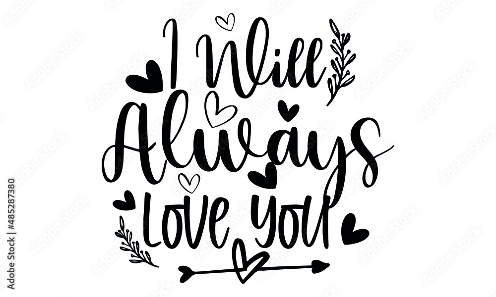 Obraz premium love you black and white typography design