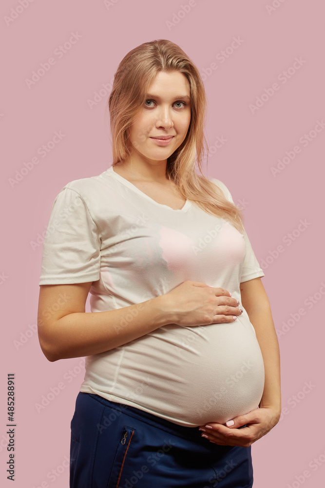 happy pregnant woman