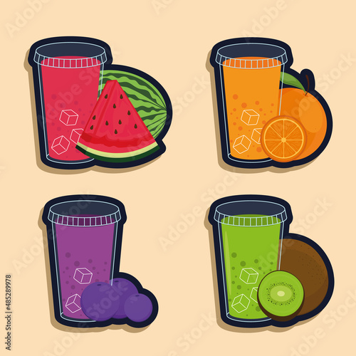 smoothies sticker set
